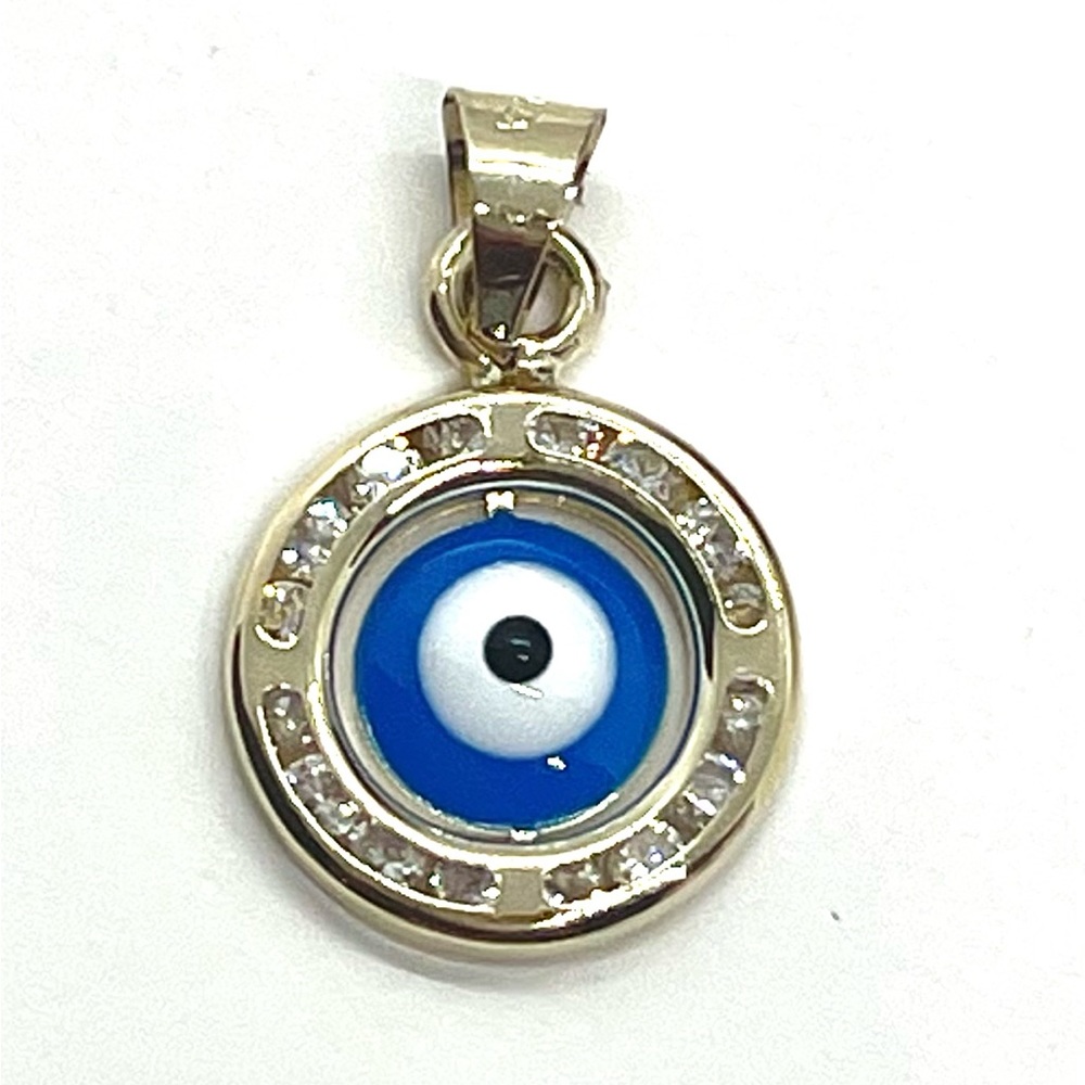 10K Gold Evil Eye Charm